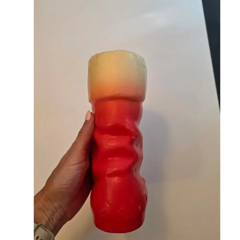 XL Vintage Santa Boot Unlit Candle Novelty Whimsical Christmas Holiday Rare READ